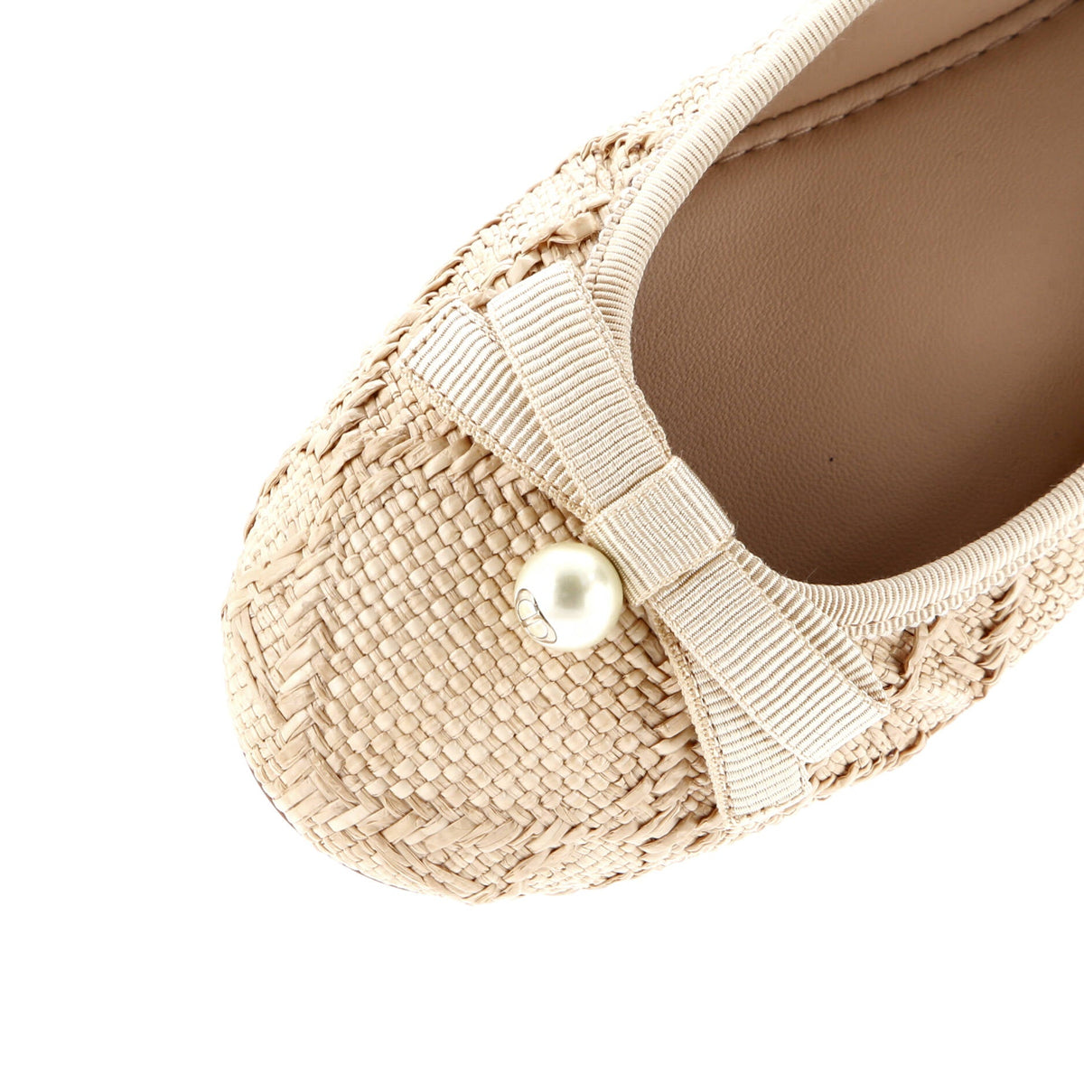 Women's Dior Ballet Flats Cannage Quilt Raffia