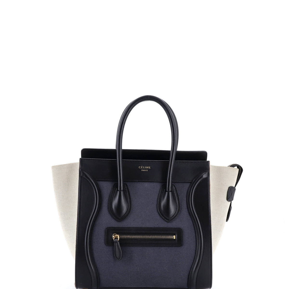 Luggage Bag Canvas and Leather Mini