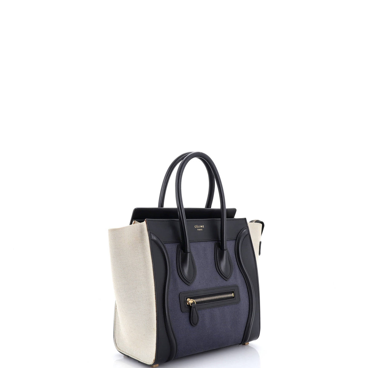 Luggage Bag Canvas and Leather Mini