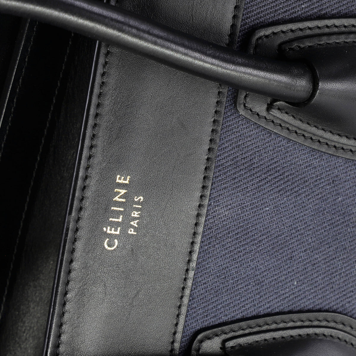 Luggage Bag Canvas and Leather Mini