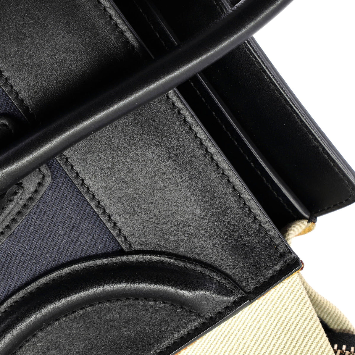 Luggage Bag Canvas and Leather Mini