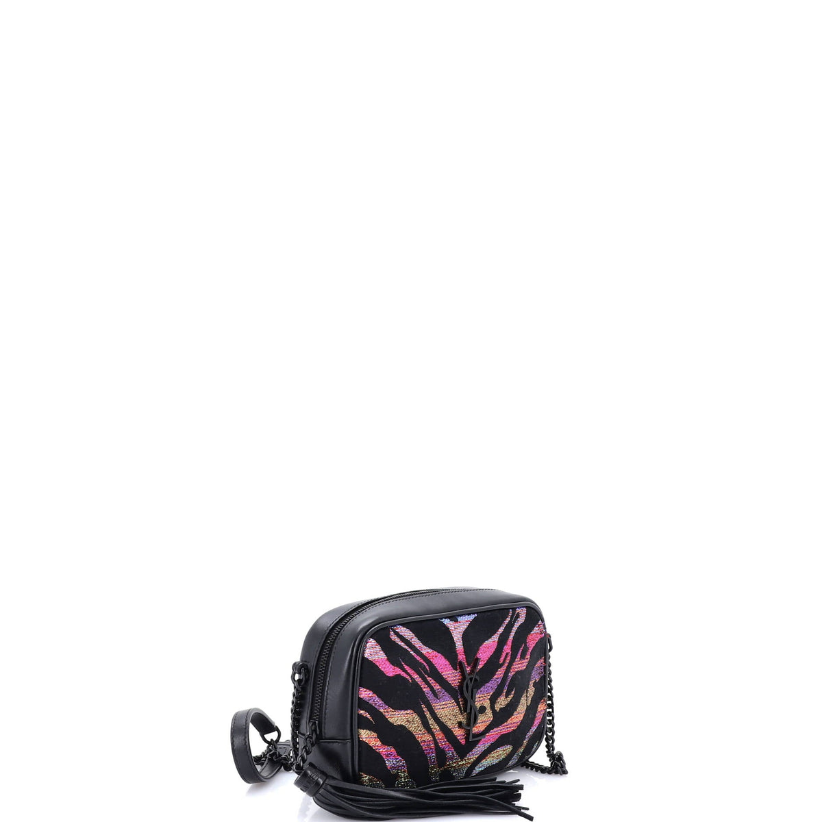 Lou Camera Bag Glitter Jacquard and Leather Mini