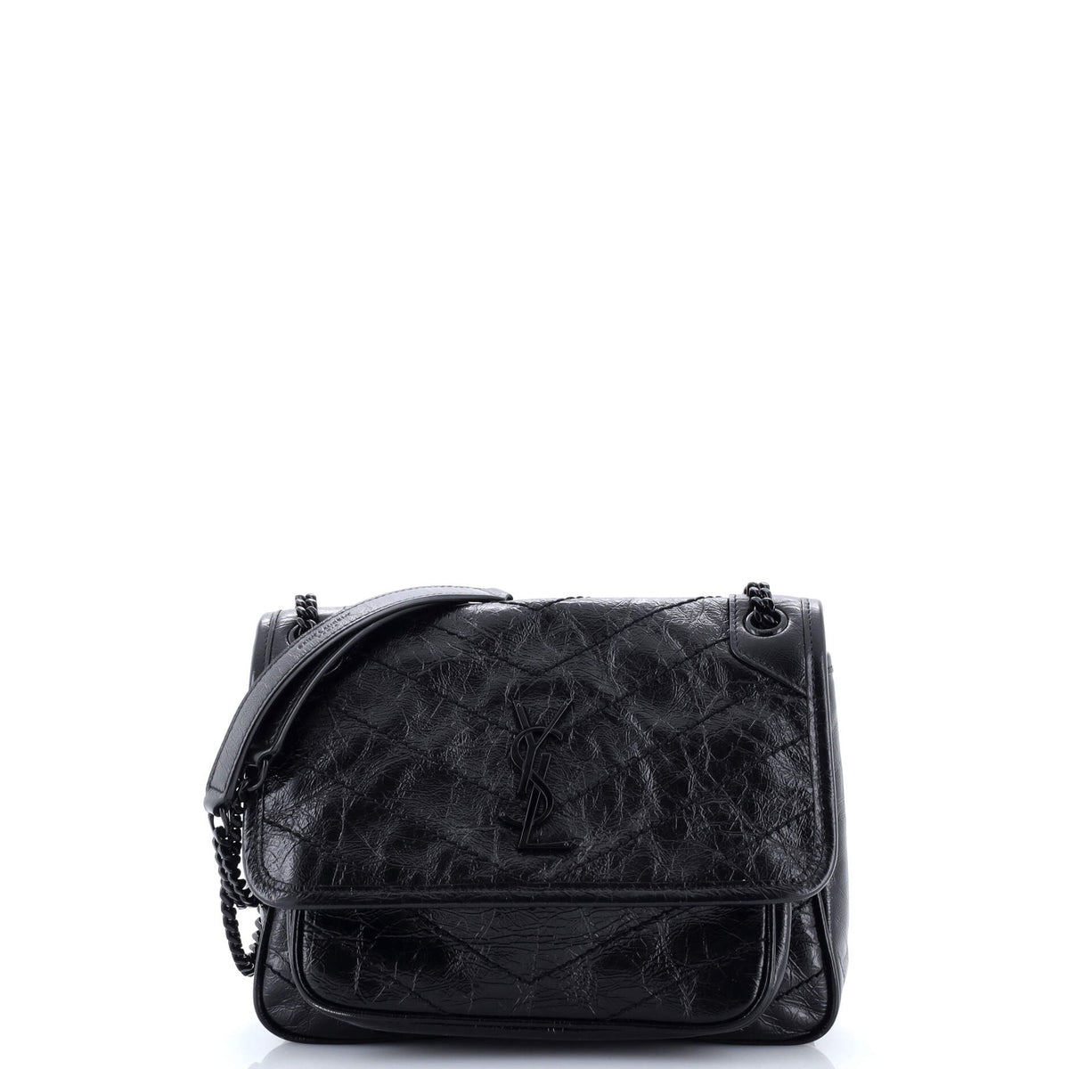 Niki Chain Flap Bag Matelasse Chevron Leather Baby