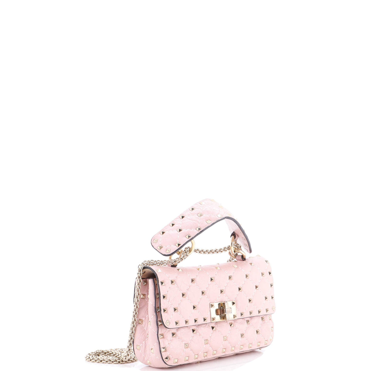 Rockstud Spike Flap Bag Quilted Leather Small