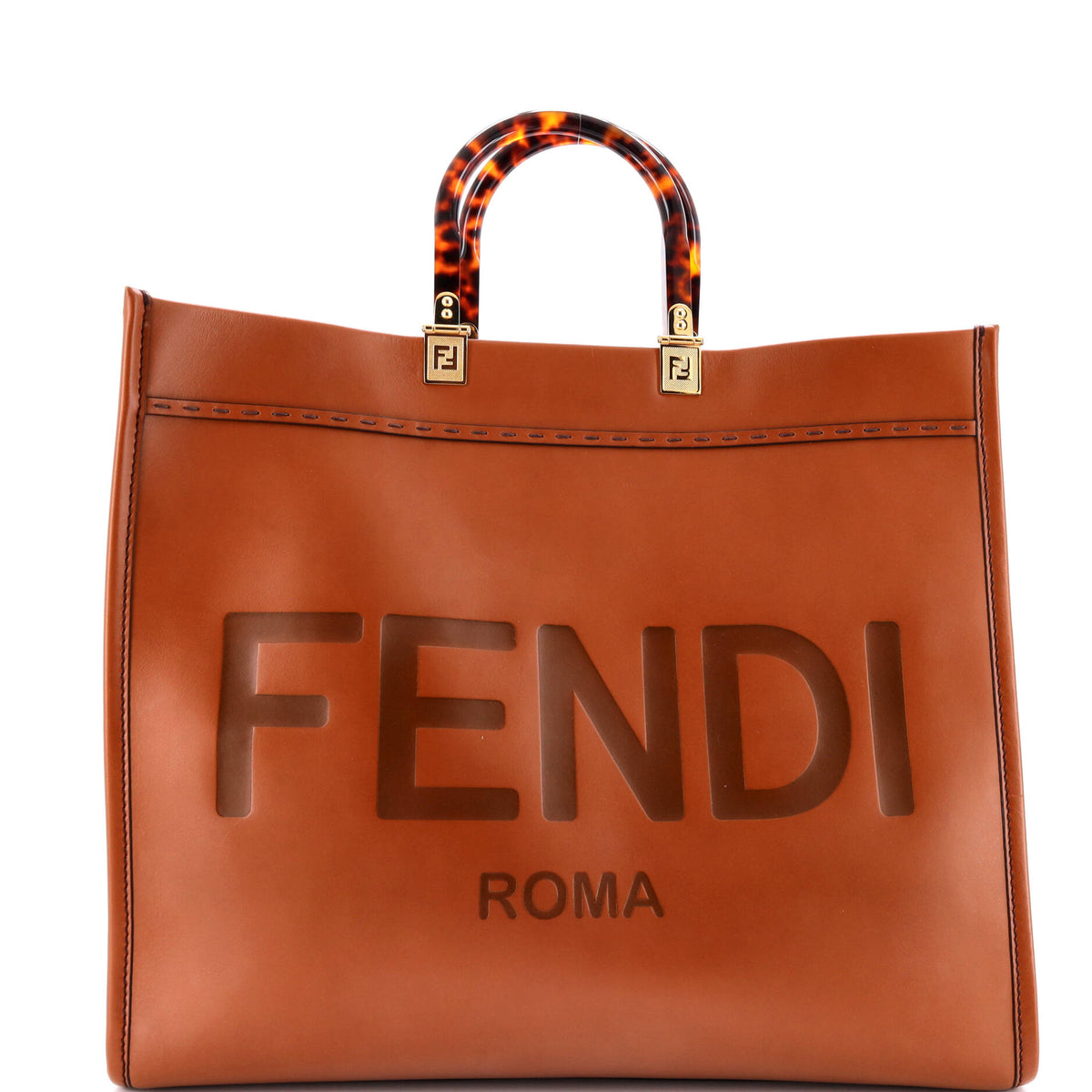 Sunshine Shopper Tote Leather Large