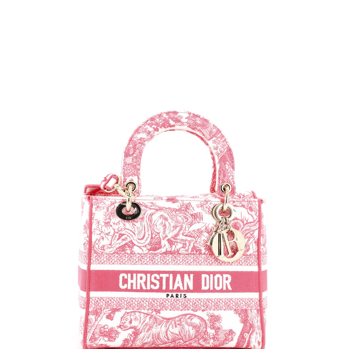 Toile de Jouy Lady D-Lite Bag Embroidered Canvas