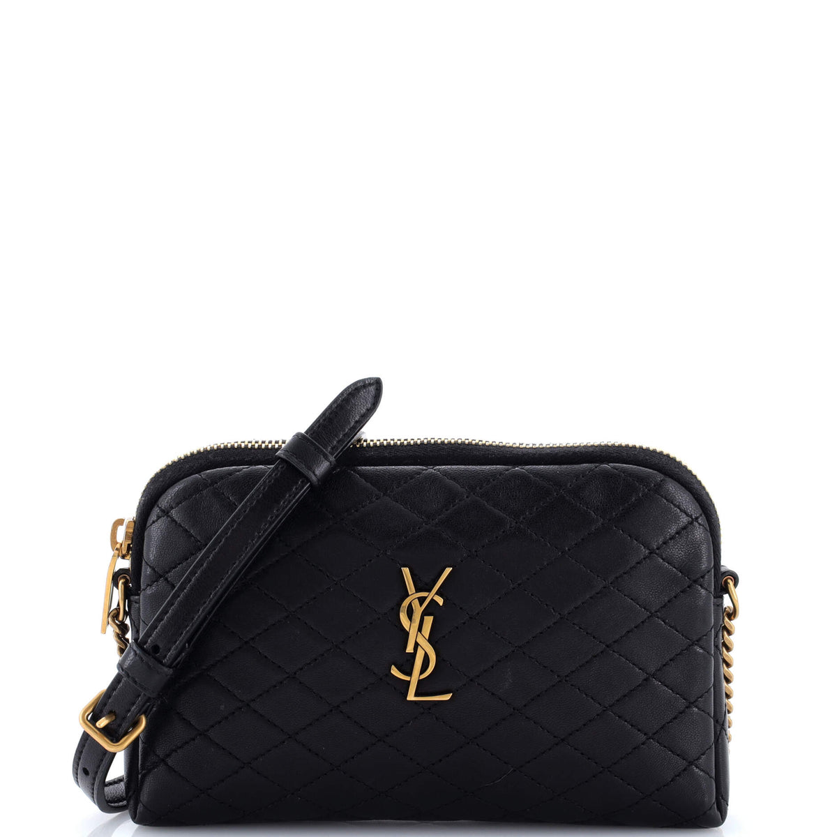 Gaby Zipped Pouch Crossbody Quilted Leather