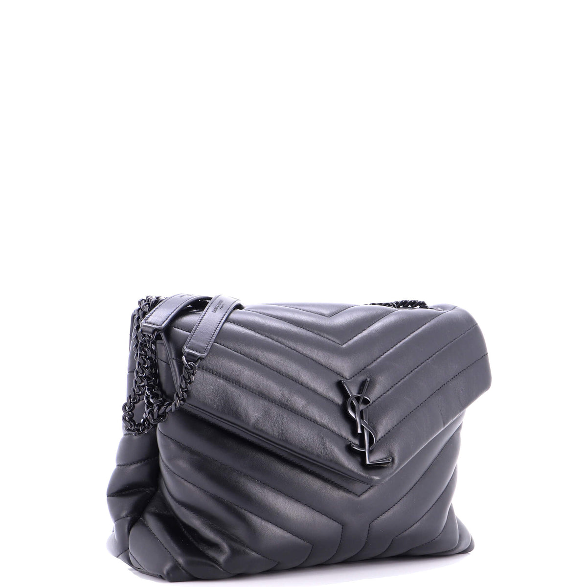 Loulou Shoulder Bag Matelasse Chevron Leather Medium