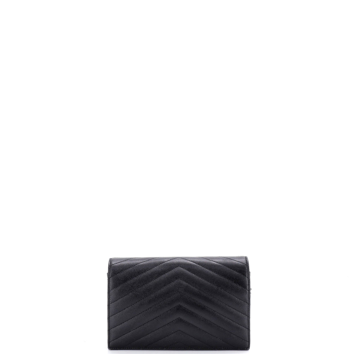 Classic Monogram Wallet on Chain Matelasse Chevron Leather Small