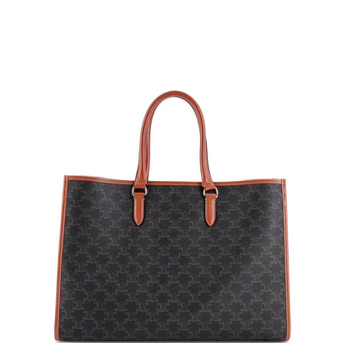 Horizontal Cabas Tote Triomphe Coated Canvas