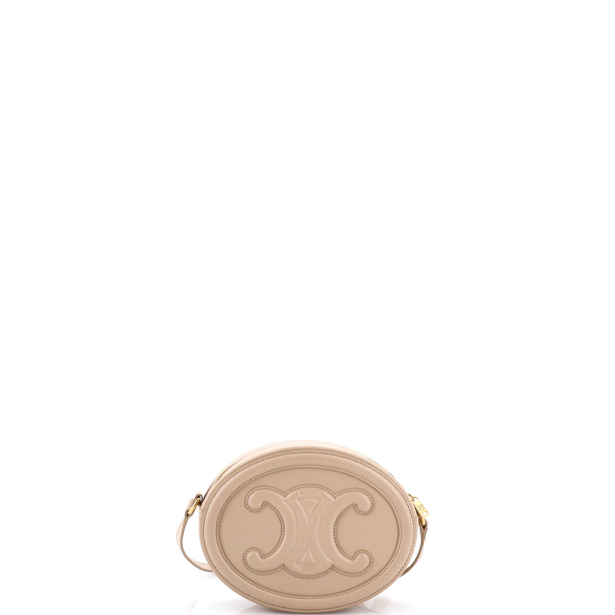Triomphe Oval Crossbody Bag Leather