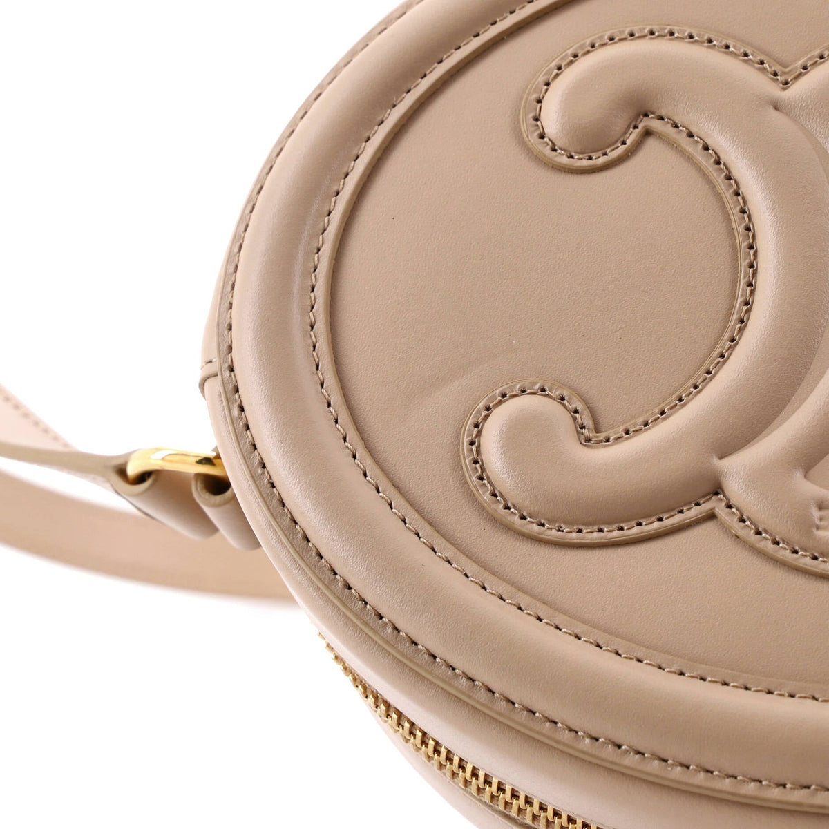 Triomphe Oval Crossbody Bag Leather
