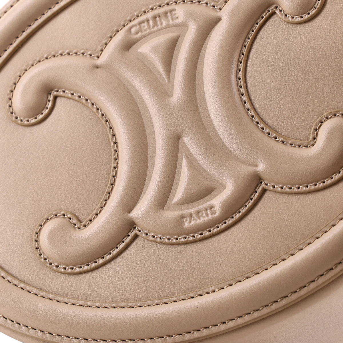 Triomphe Oval Crossbody Bag Leather