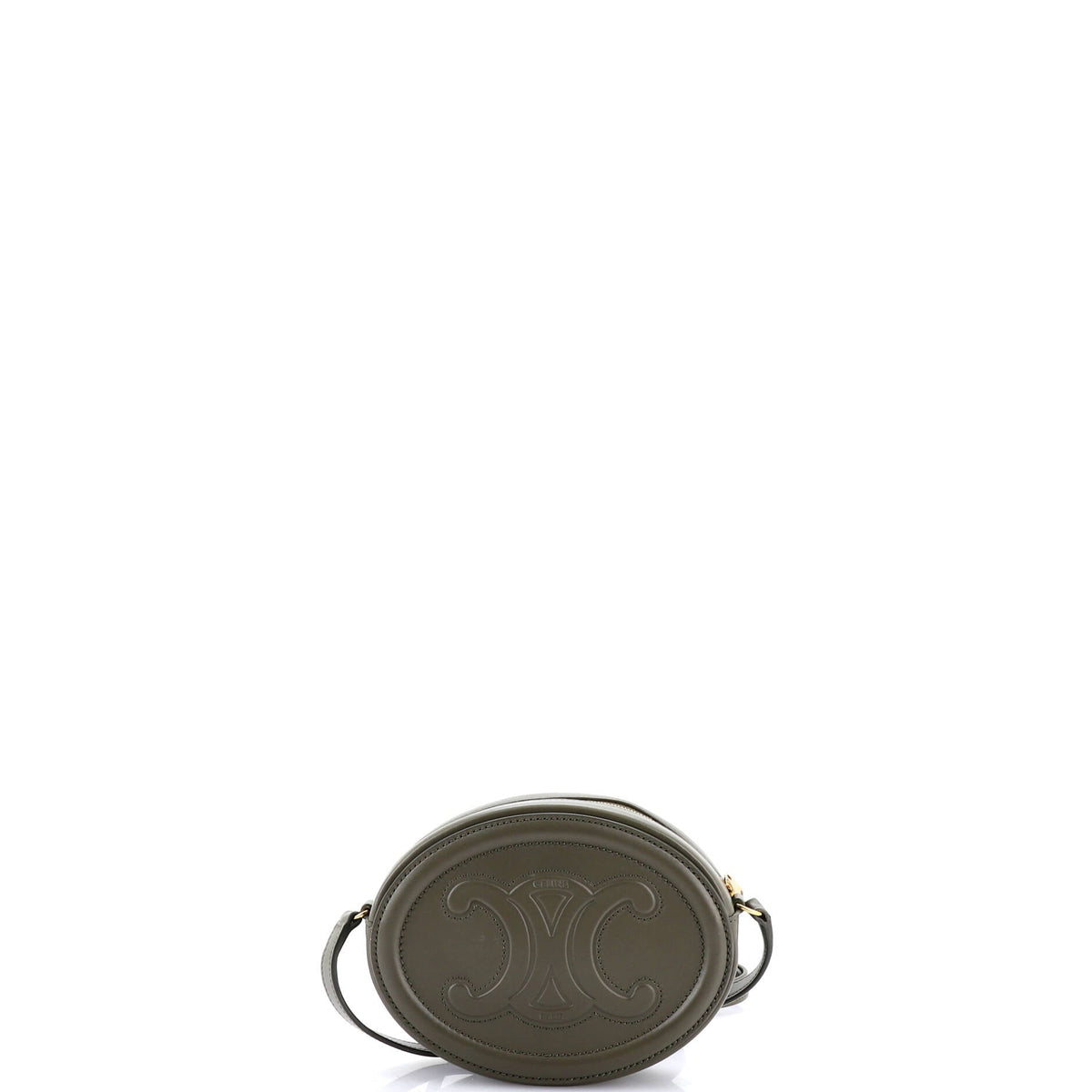 Triomphe Oval Crossbody Bag Leather Mini