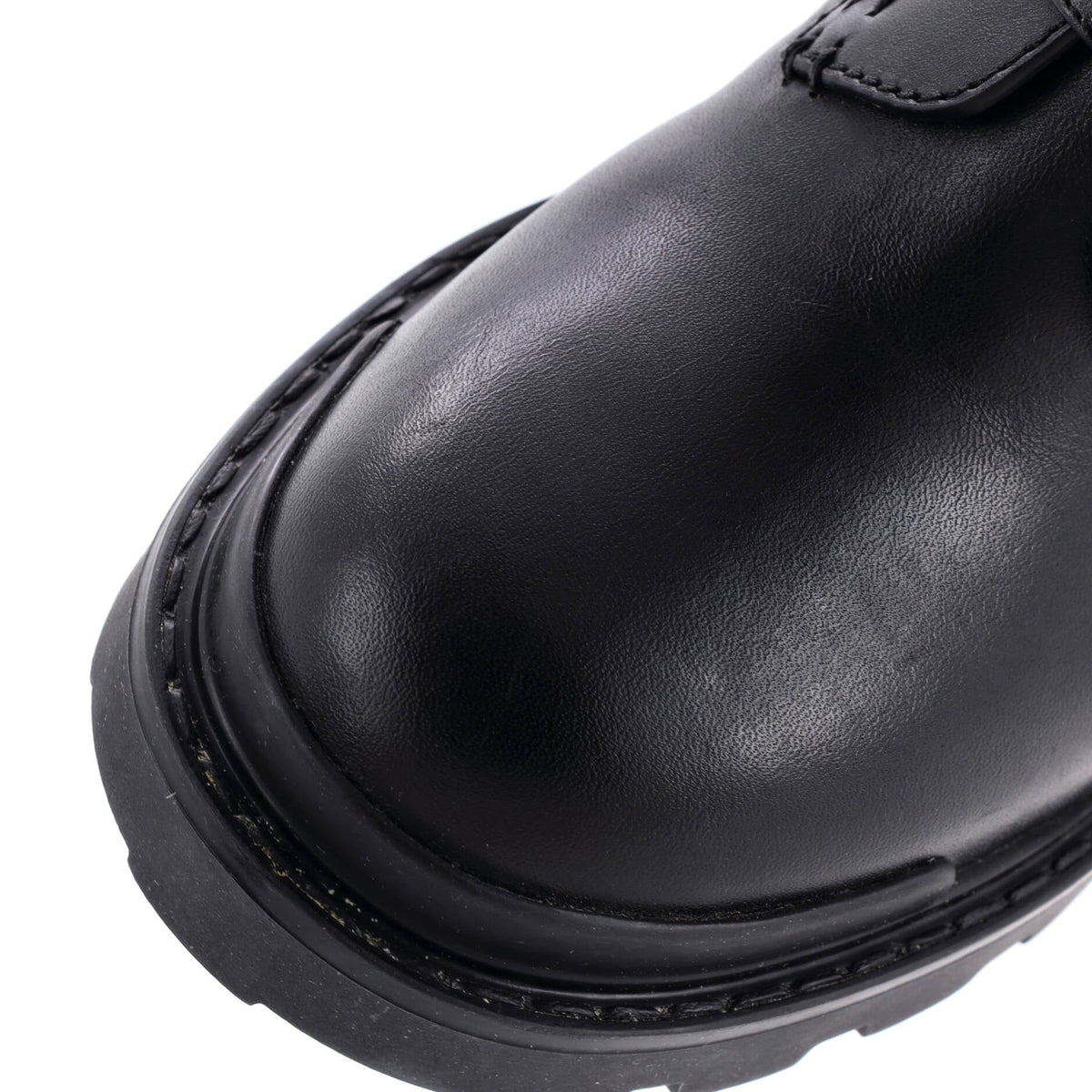 Women's Roman Stud Combat Ankle Boots Leather