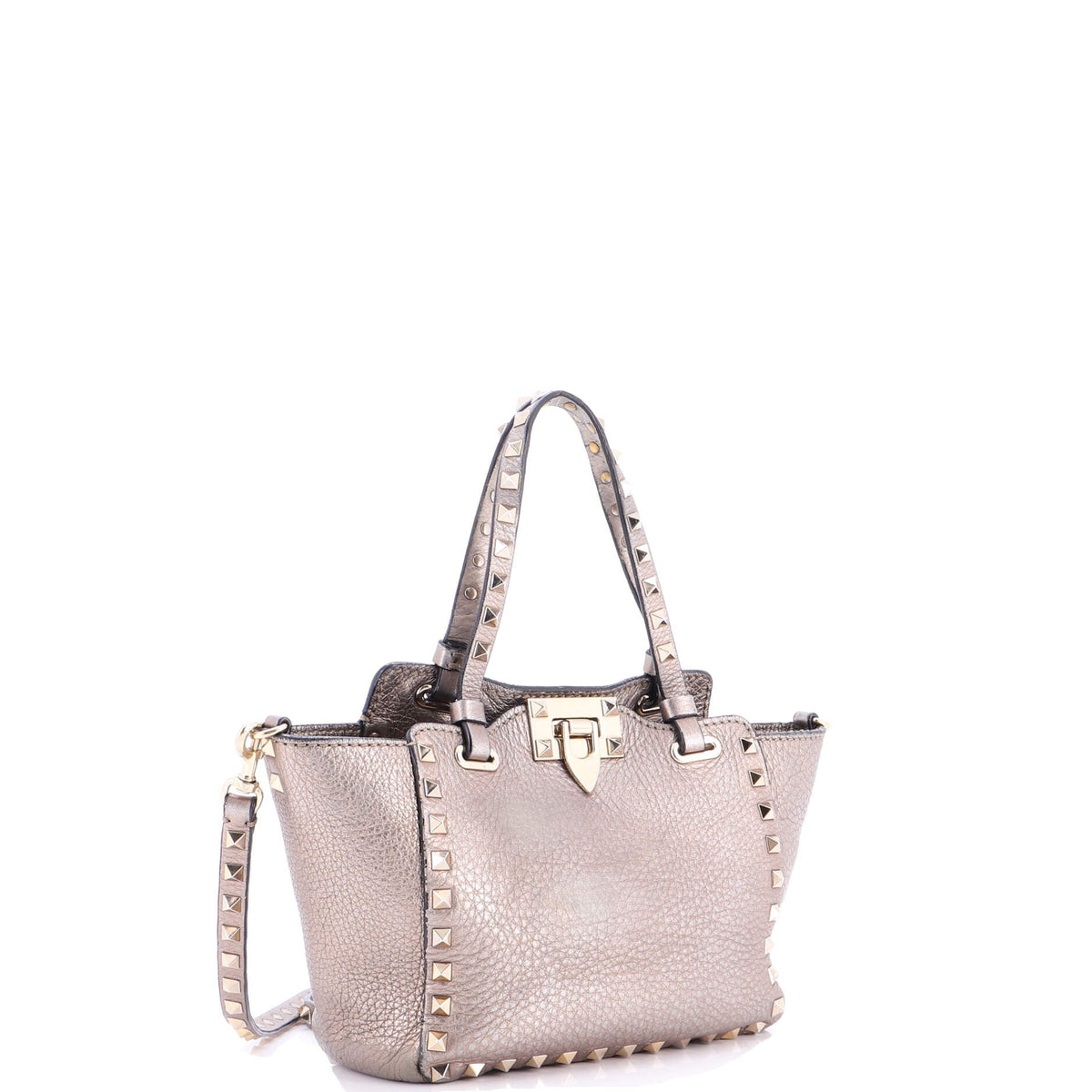 Rockstud Tote Pebbled Leather Medium