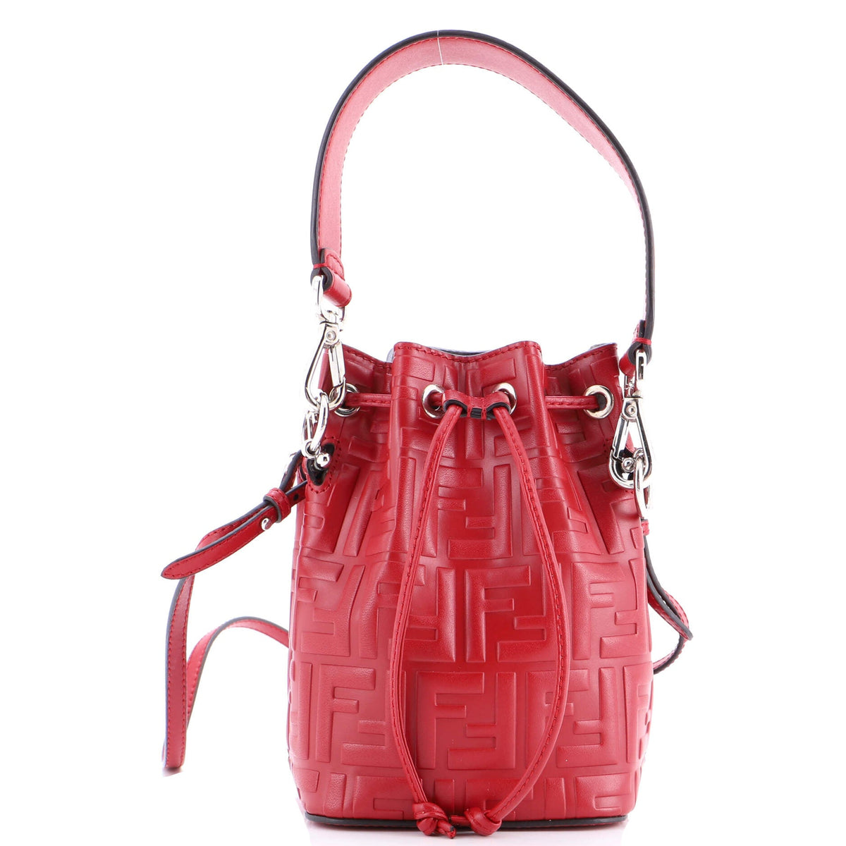 Mon Tresor Bucket Bag Zucca Embossed Leather Mini