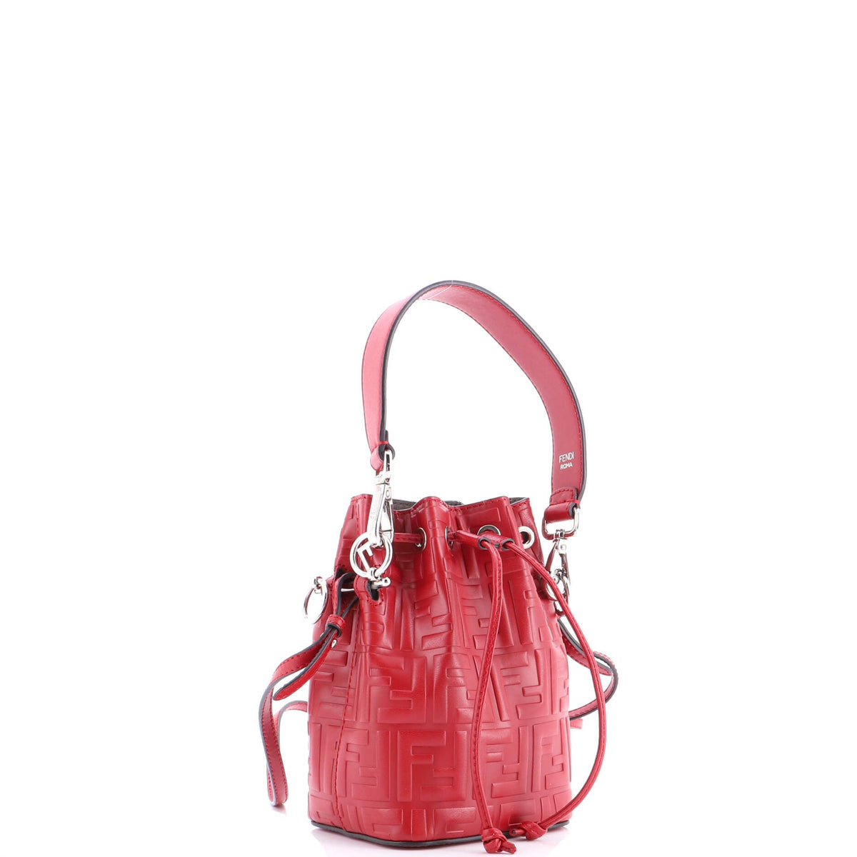 Mon Tresor Bucket Bag Zucca Embossed Leather Mini