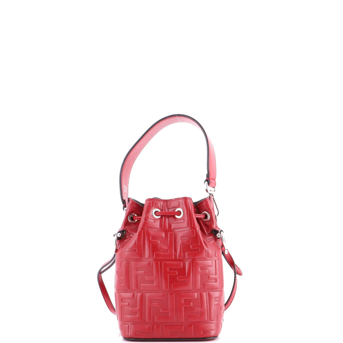 Mon Tresor Bucket Bag Zucca Embossed Leather Mini