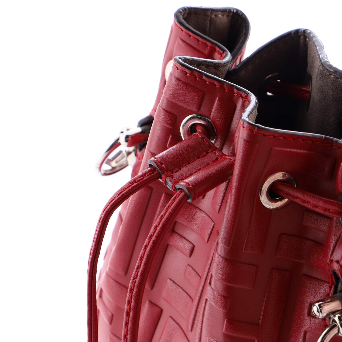 Mon Tresor Bucket Bag Zucca Embossed Leather Mini