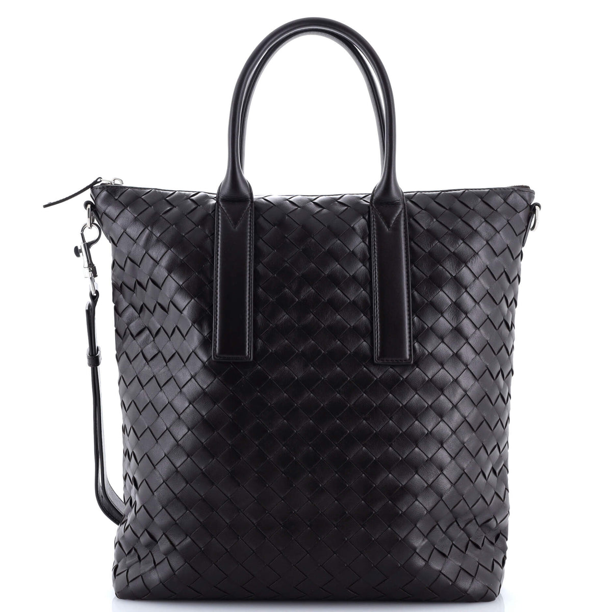 Convertible Zip Tote Intrecciato Leather North South