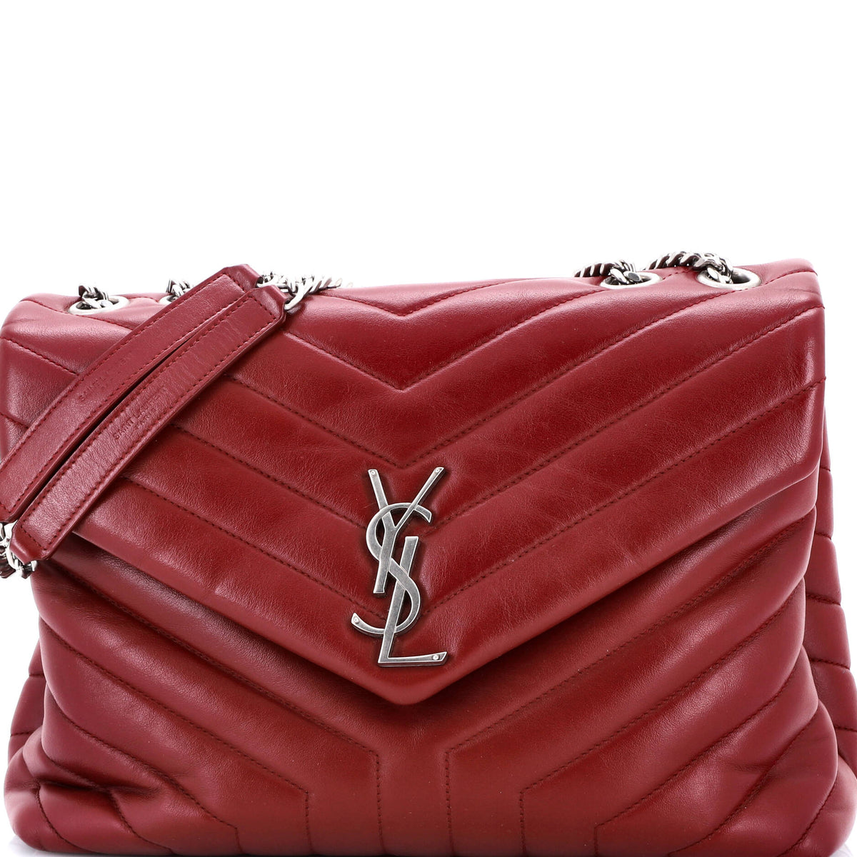 Loulou Shoulder Bag Matelasse Chevron Leather Medium