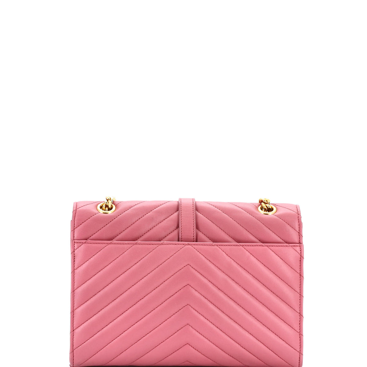 Classic Monogram Envelope Satchel Matelasse Chevron Leather Medium