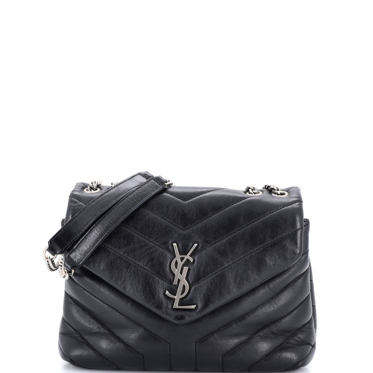 Loulou Shoulder Bag Matelasse Chevron Leather Small