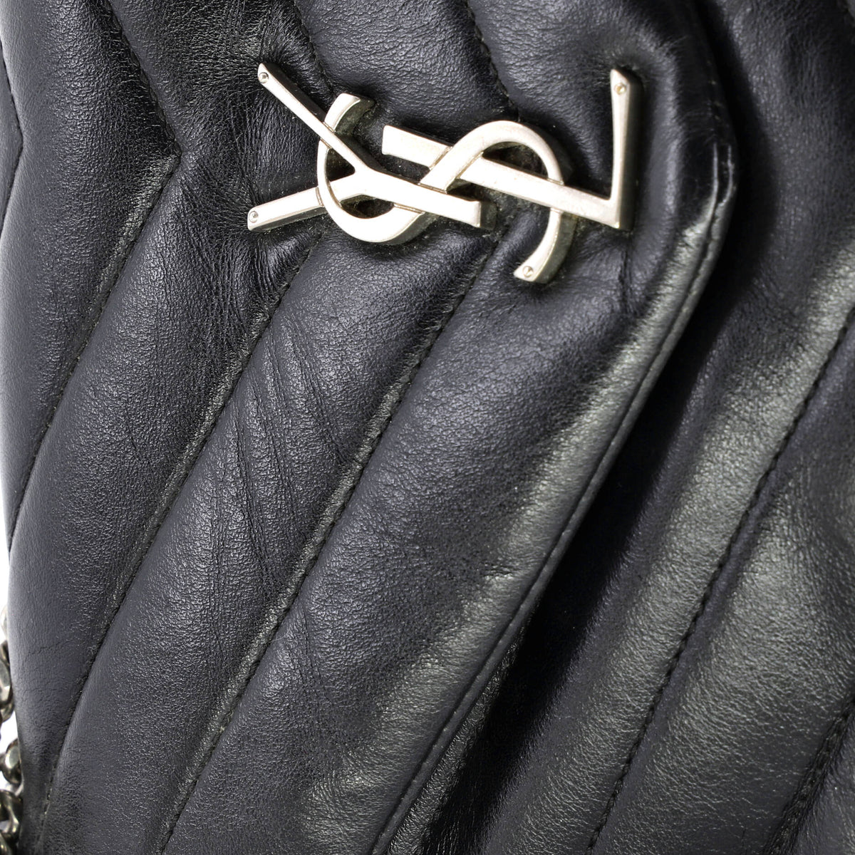 Loulou Shoulder Bag Matelasse Chevron Leather Small