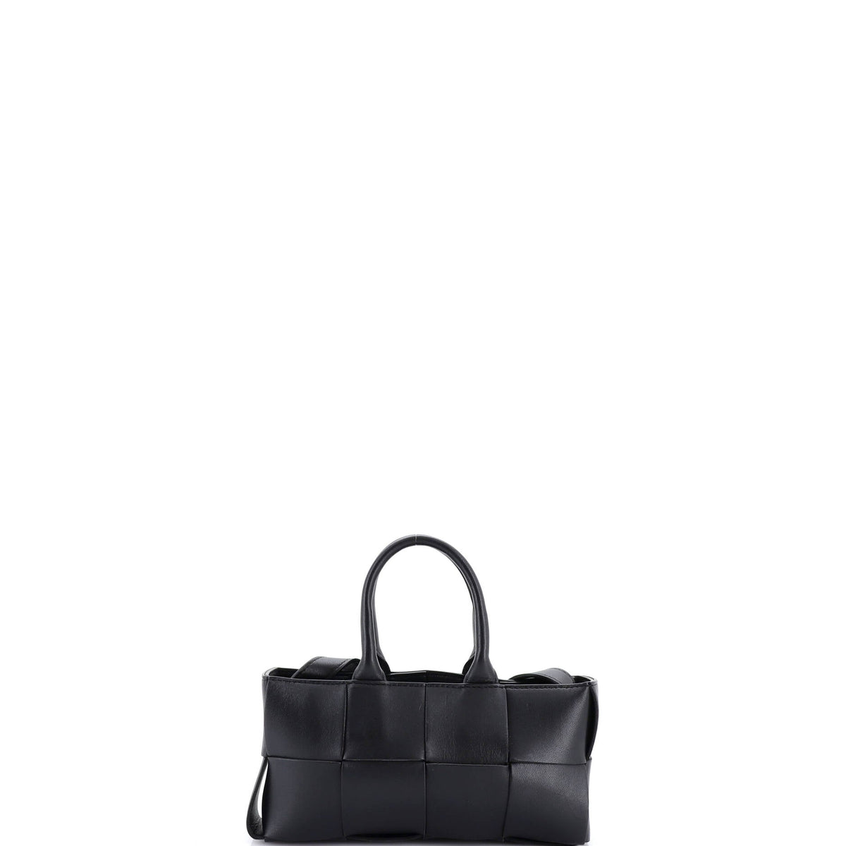 Arco Top Handle Shoulder Bag Maxi Intrecciato Leather East West