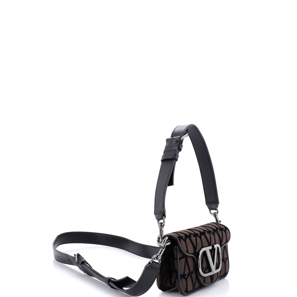 VLogo Loco Flap Shoulder Bag Toile Iconograph Fabric Small