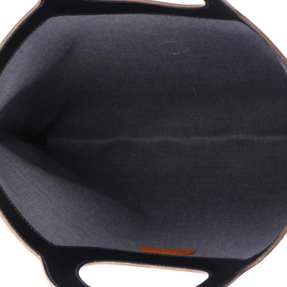 Vintage Pequin Cut Out Handle Bag Coated Canvas Large