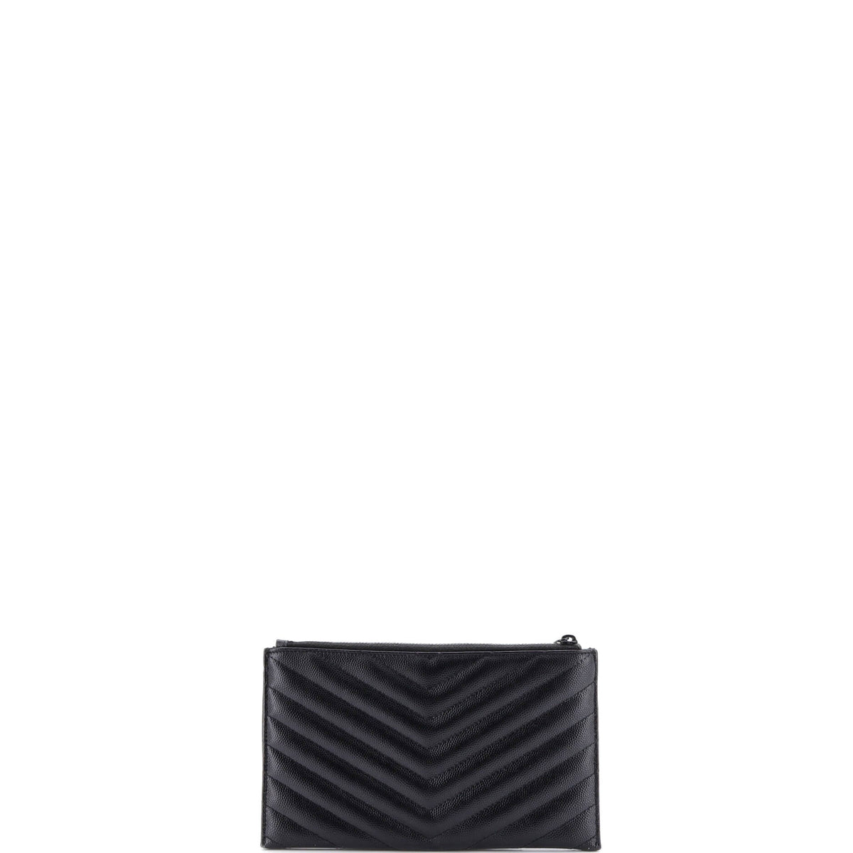 Classic Monogram Zip Bill Pouch Matelasse Chevron Leather Medium