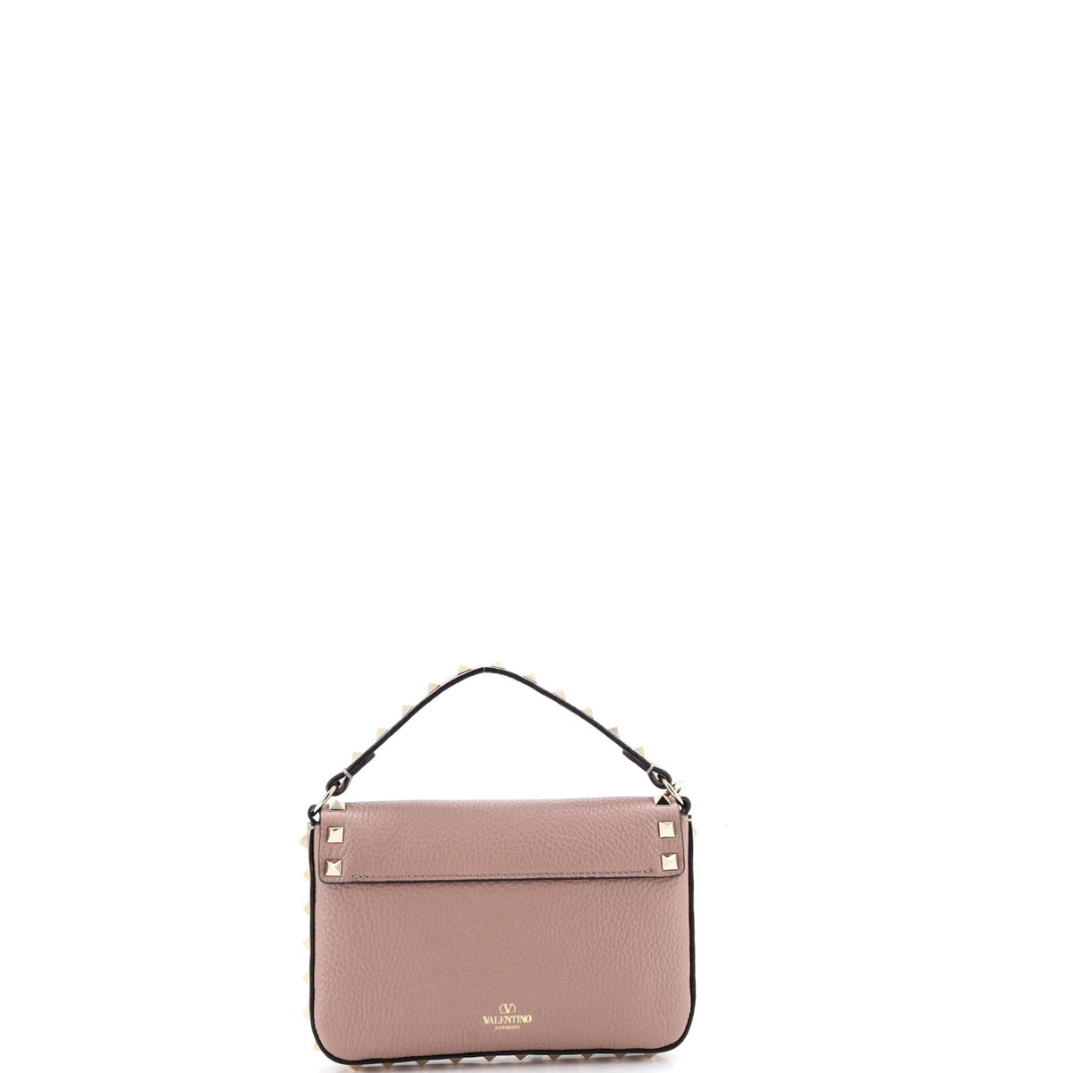 Rockstud Top Handle Crossbody Pouch Leather Mini