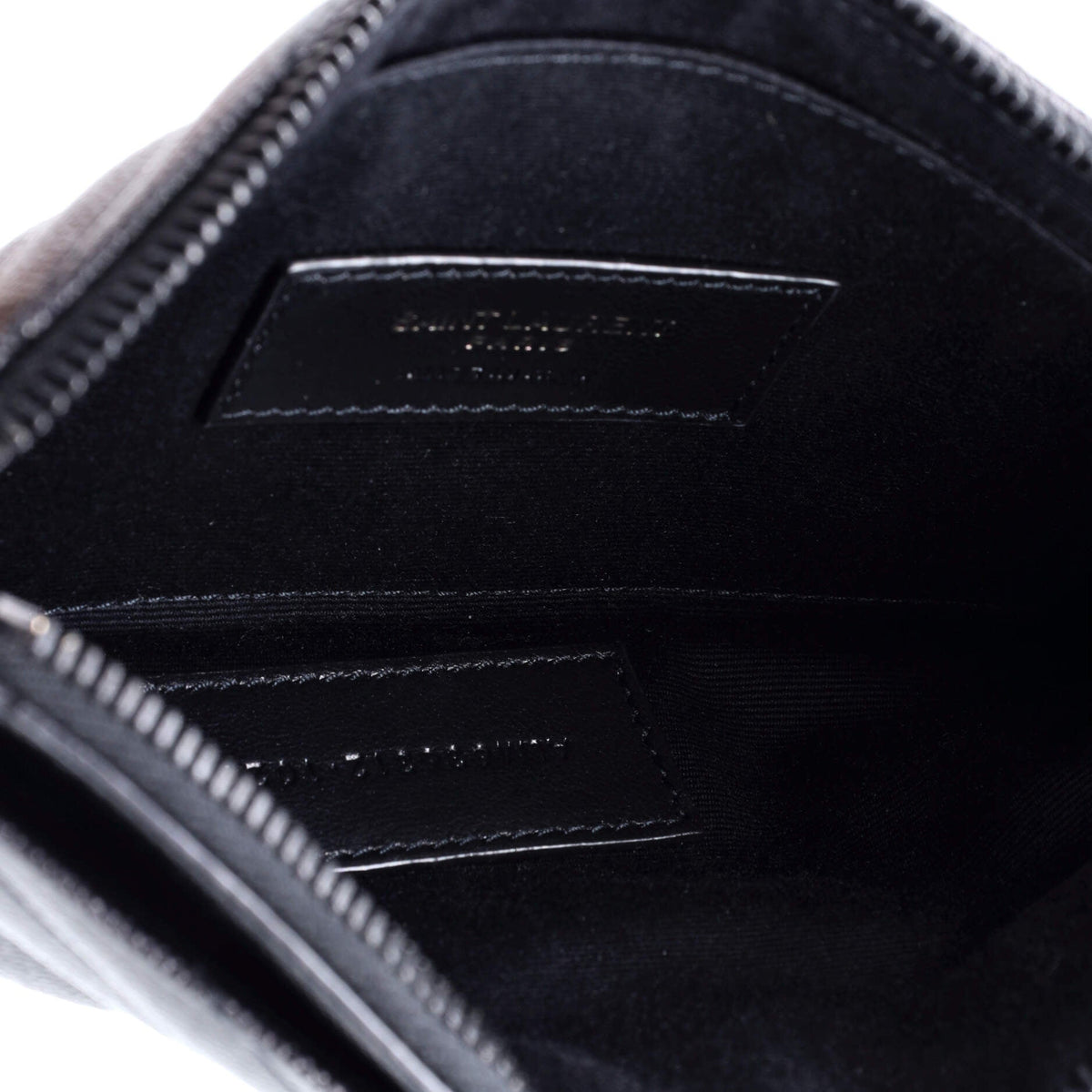 Classic Monogram Zip Bill Pouch Matelasse Chevron Leather Medium