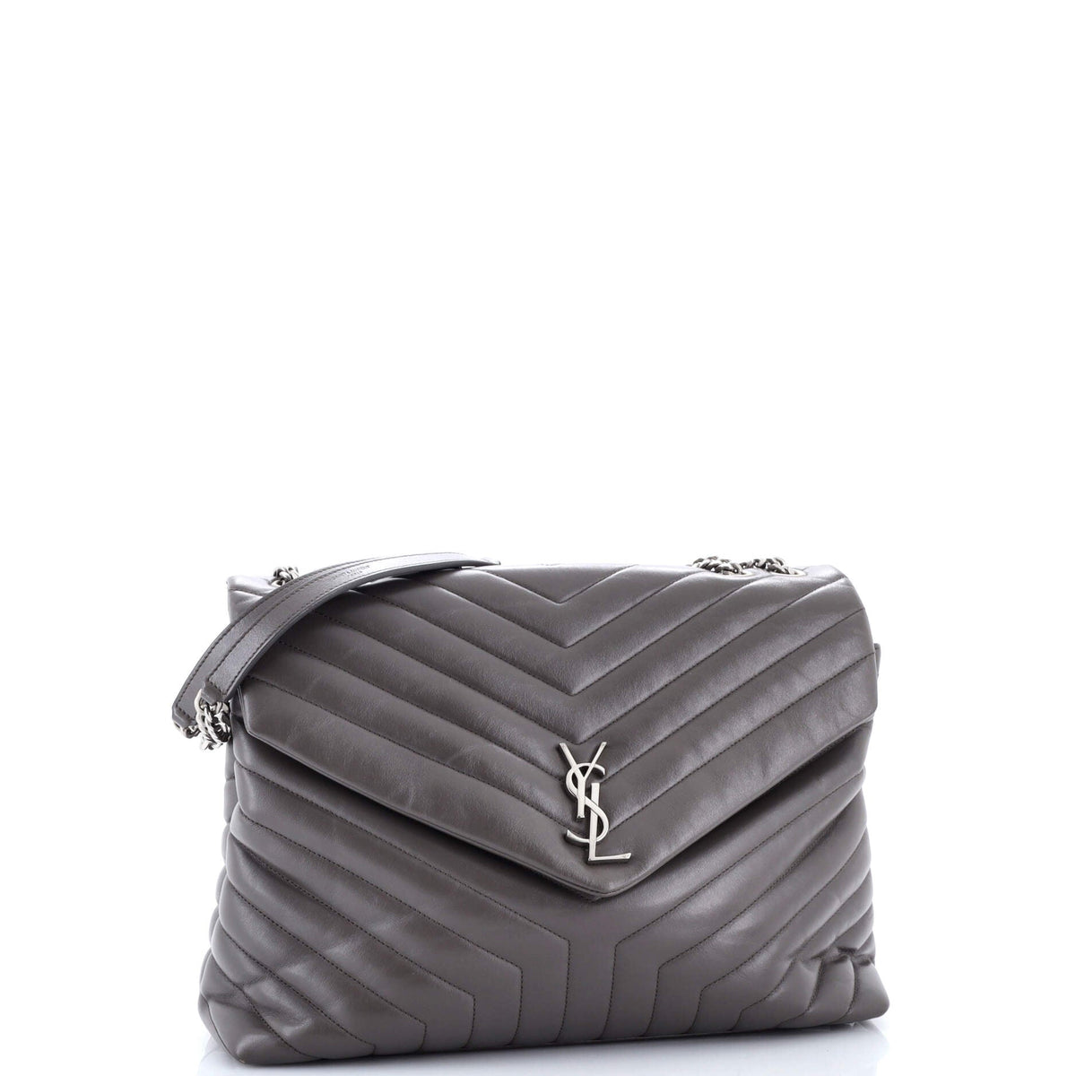 Loulou Shoulder Bag Matelasse Chevron Leather Large