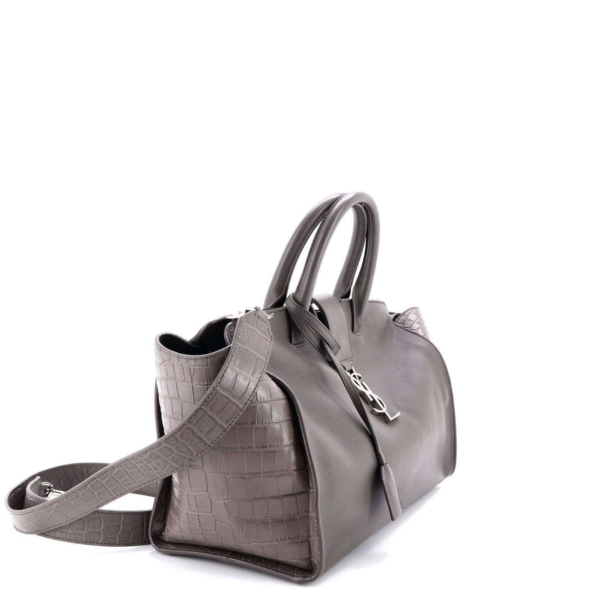 Monogram Cabas Downtown Leather with Crocodile Embossed Leather Small