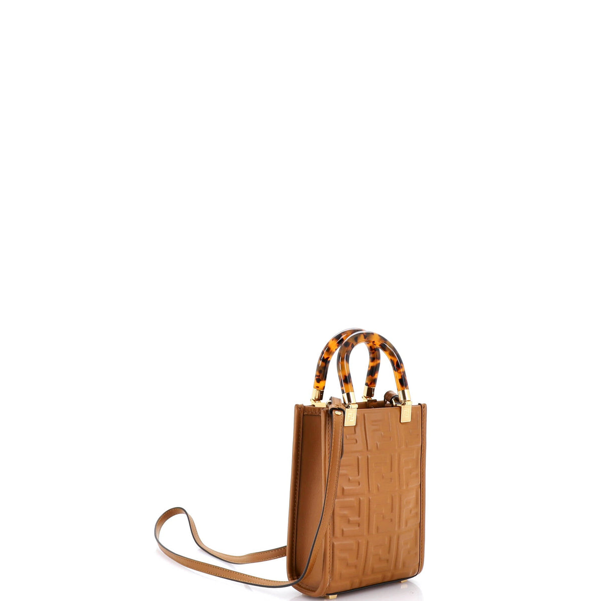 Sunshine Shopper Tote Zucca Embossed Leather Mini