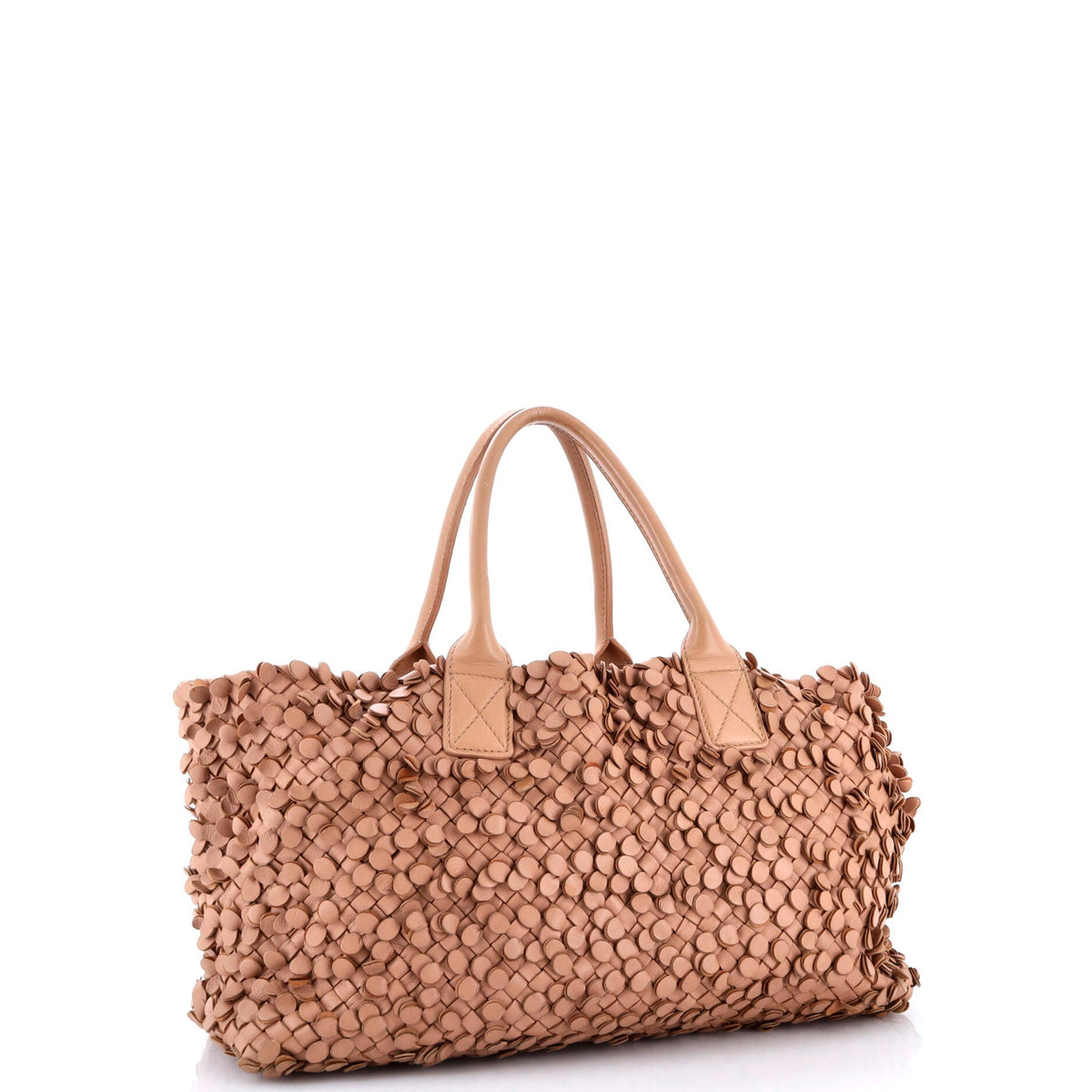 Poussin Paillettes Cabat Handbag Intrecciato Nappa Large