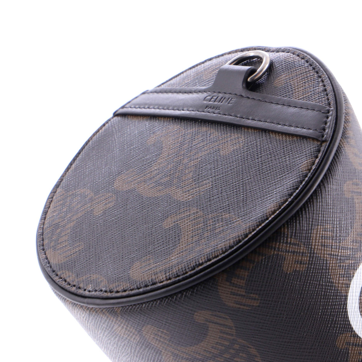 Logo Cylinder Bag Triomphe Coated Canva