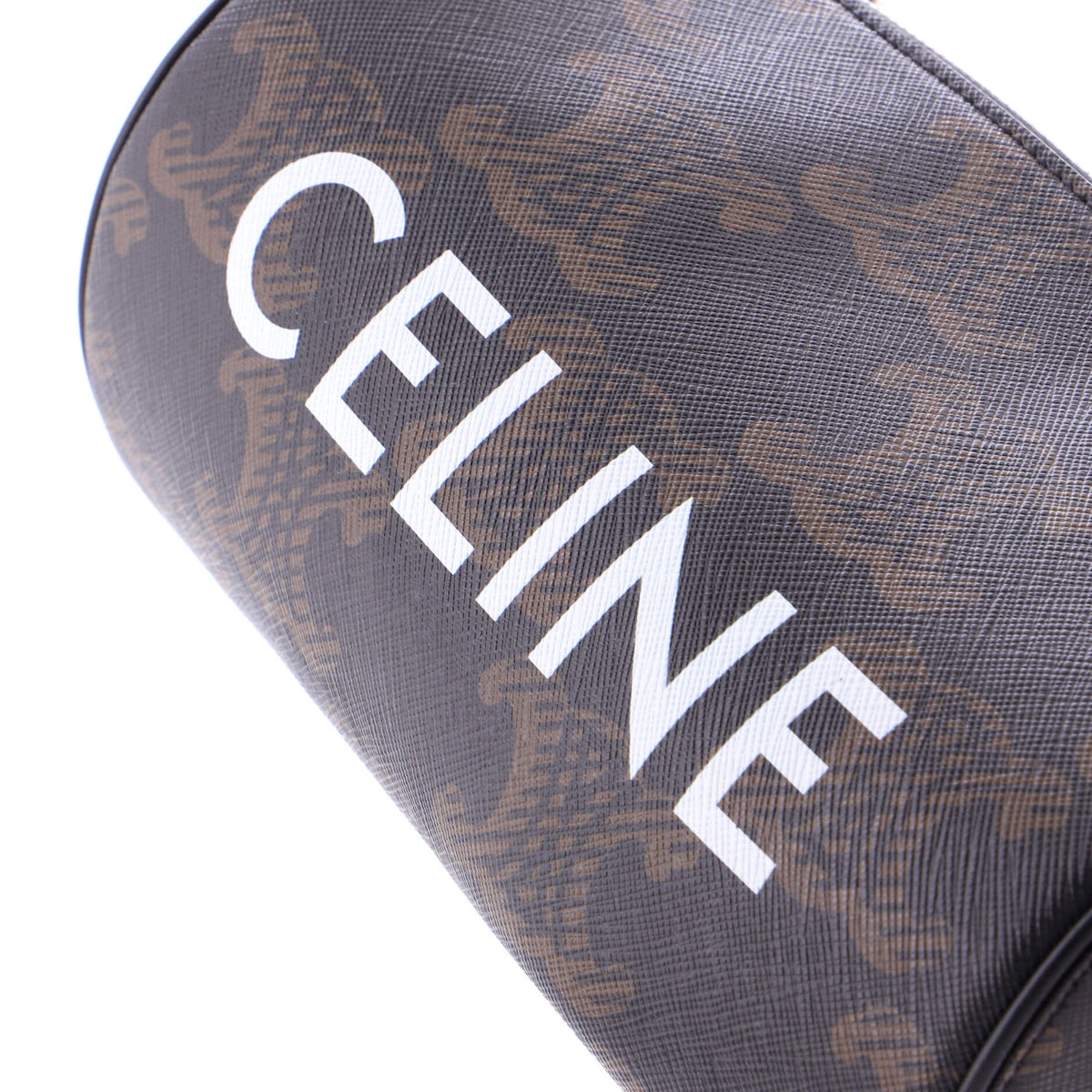 Logo Cylinder Bag Triomphe Coated Canva