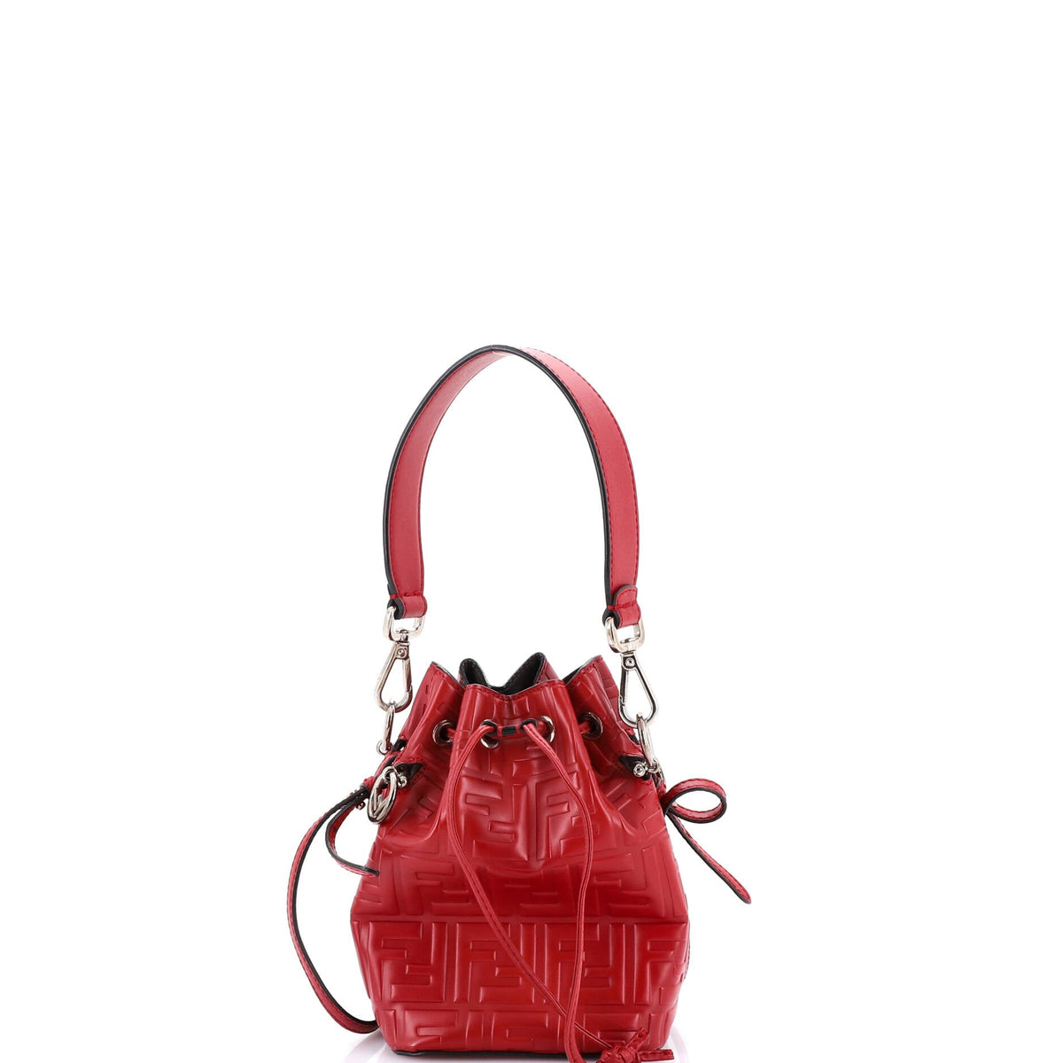 Mon Tresor Bucket Bag Zucca Embossed Leather Mini