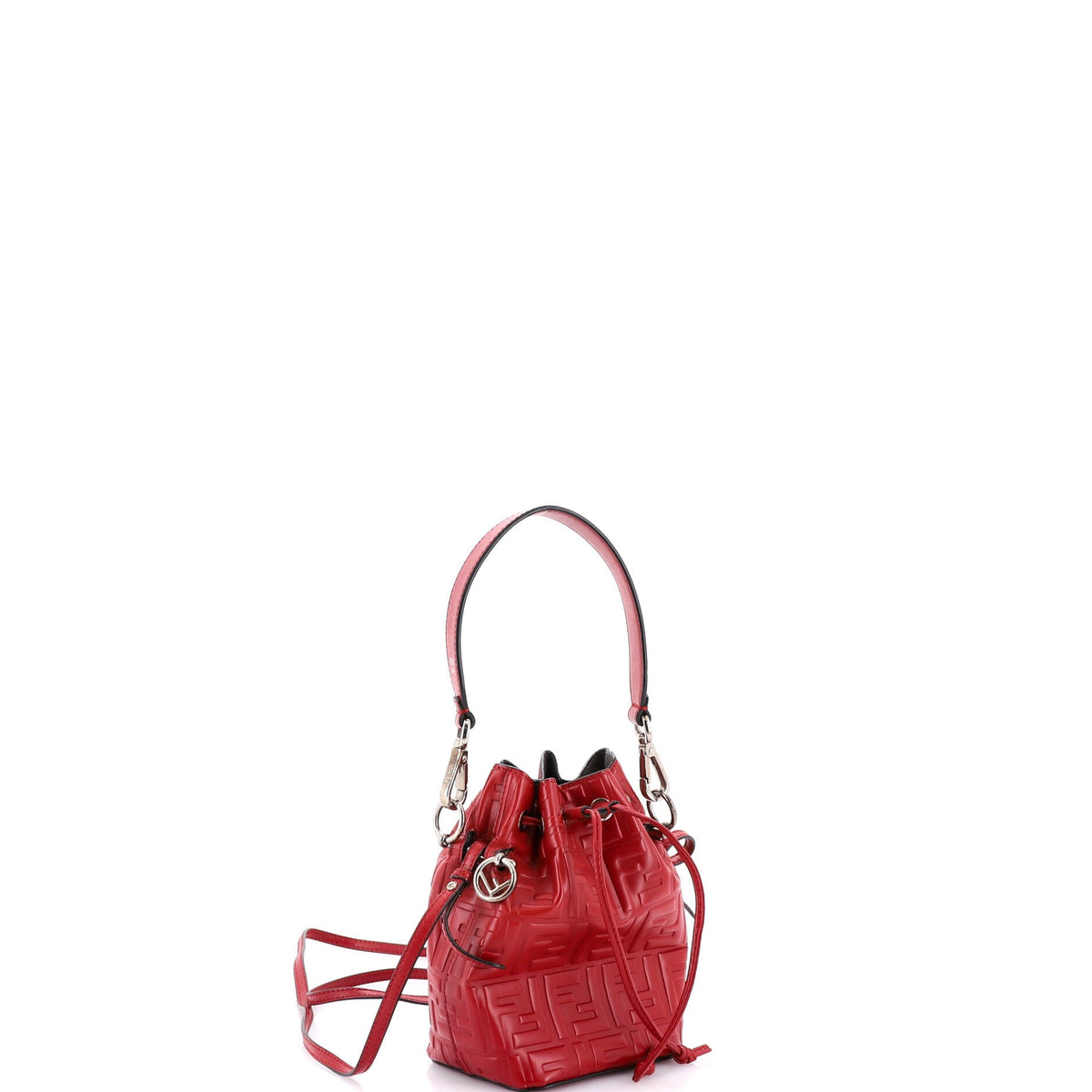 Mon Tresor Bucket Bag Zucca Embossed Leather Mini