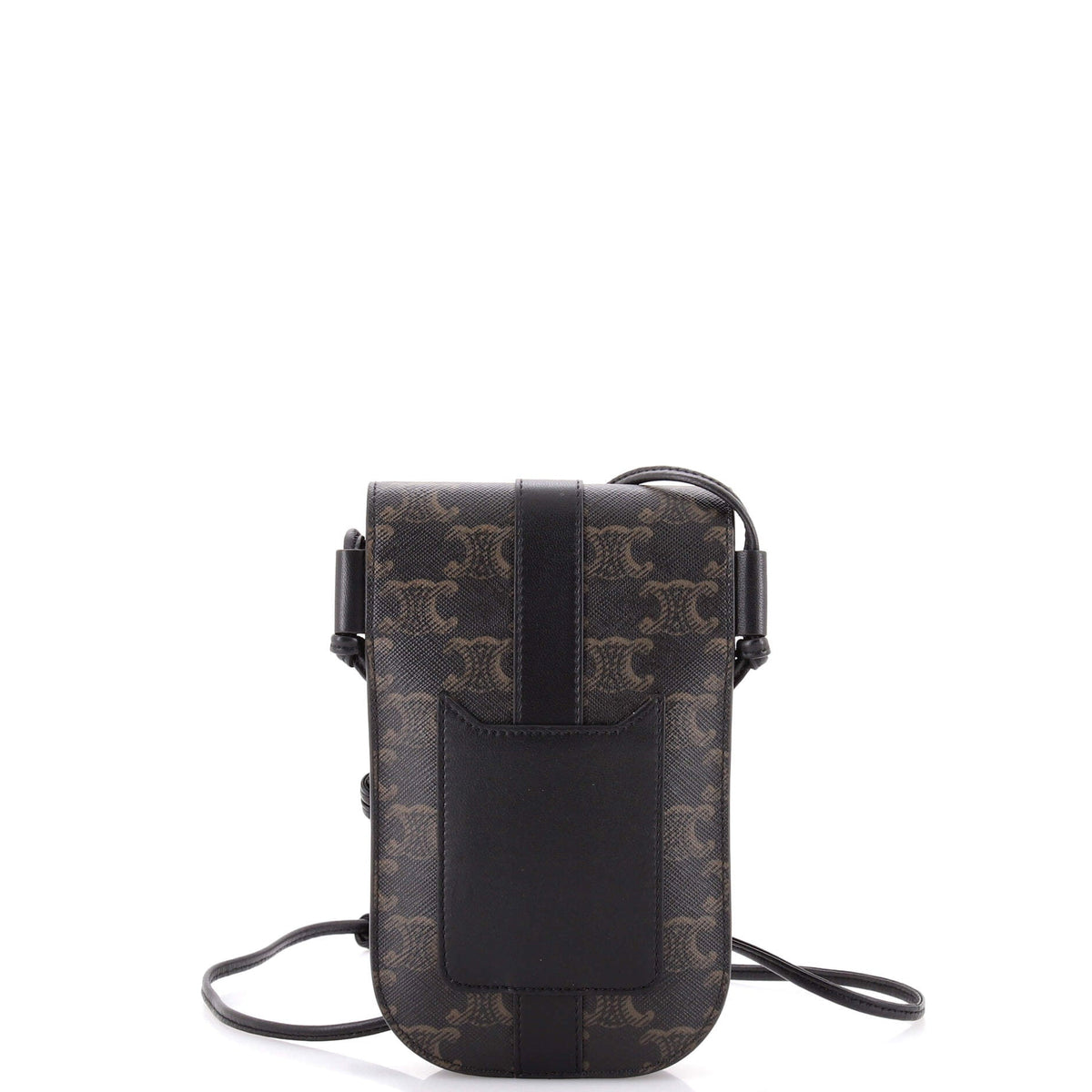 Phone Pouch Crossbody Triomphe Coated Canvas with Leather