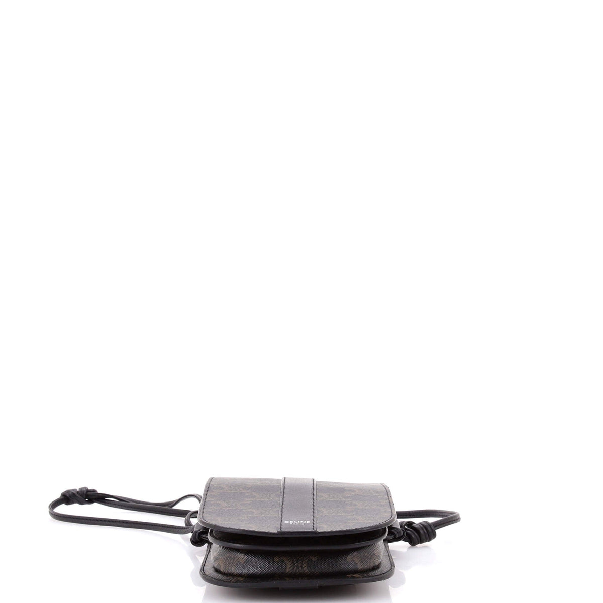 Phone Pouch Crossbody Triomphe Coated Canvas with Leather