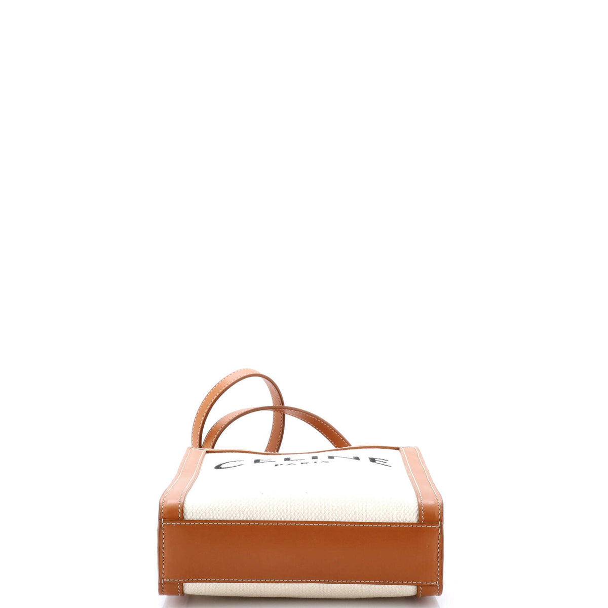 Vertical Cabas Tote Canvas with Leather Mini