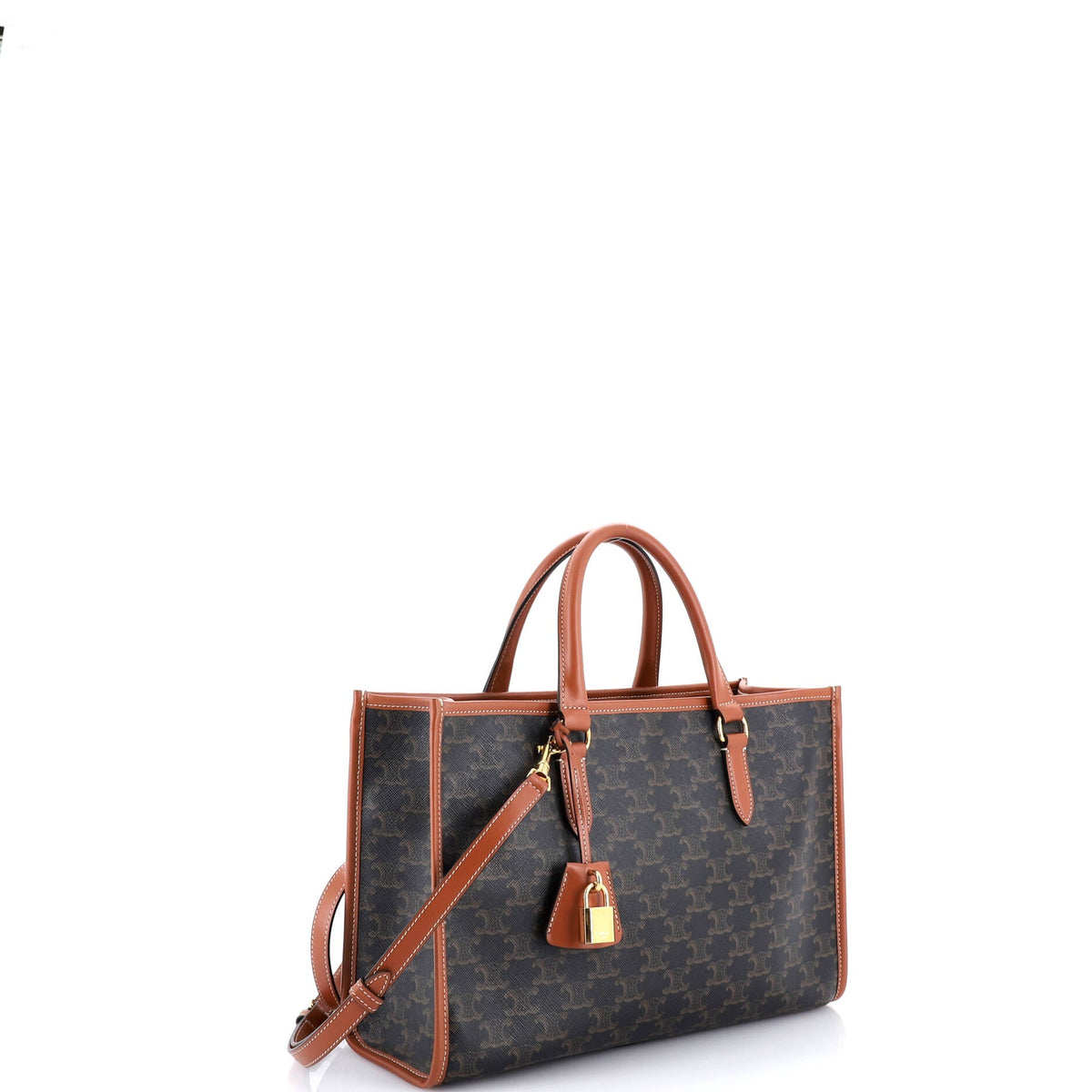 Horizontal Cabas Tote Triomphe Coated Canvas Mini