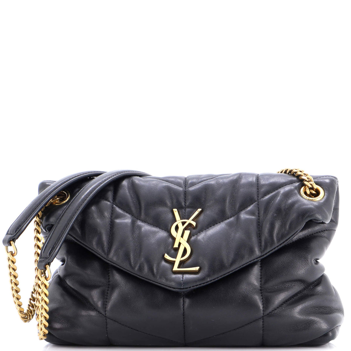 Loulou Puffer Shoulder Bag Quilted Leather Small