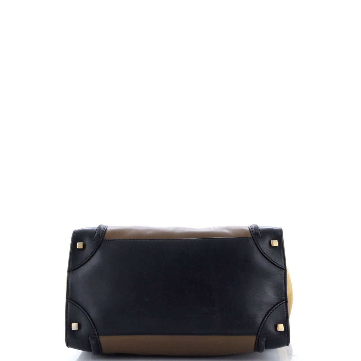 Tricolor Luggage Bag Leather Medium