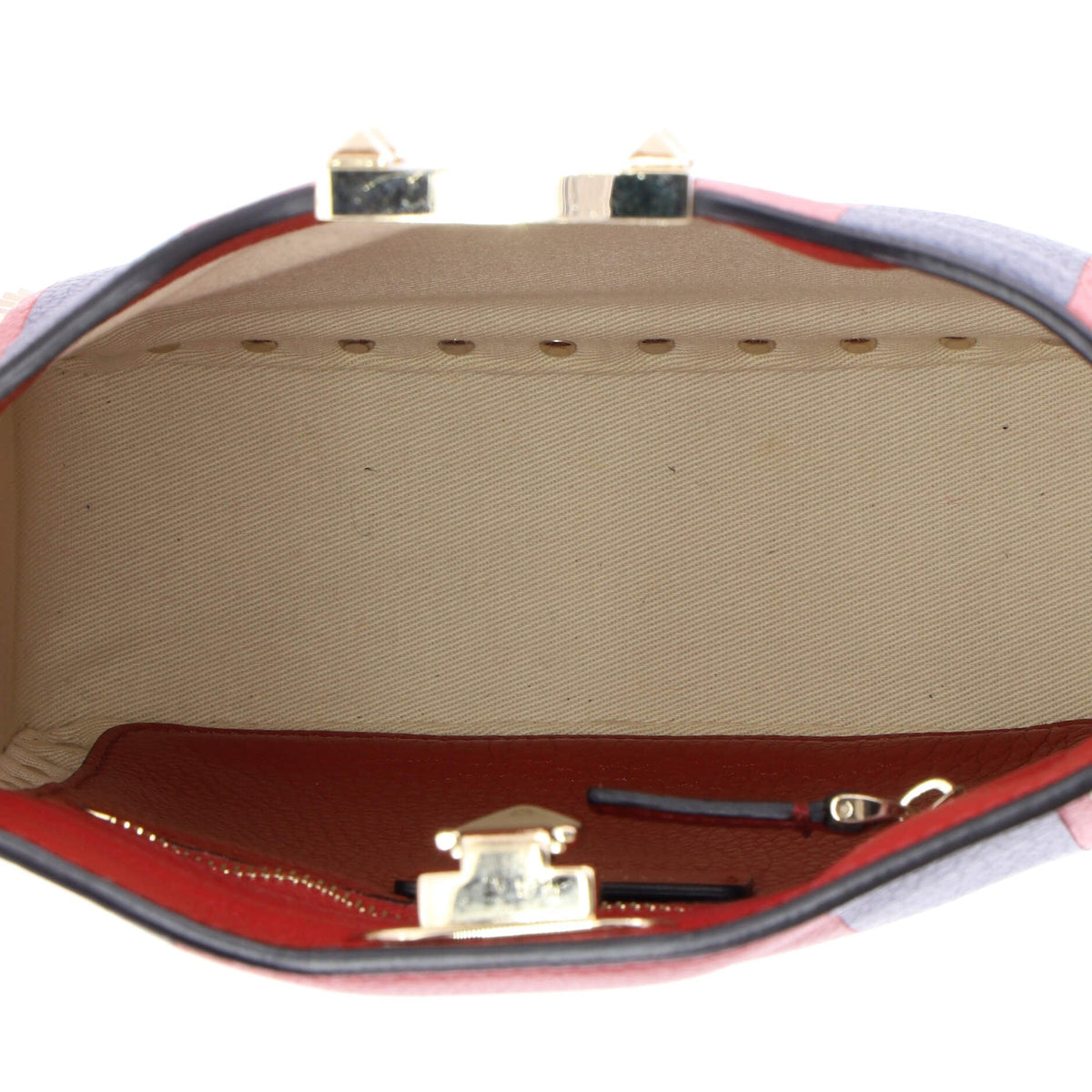 Rockstud Flip Lock Messenger Bag Leather Mini